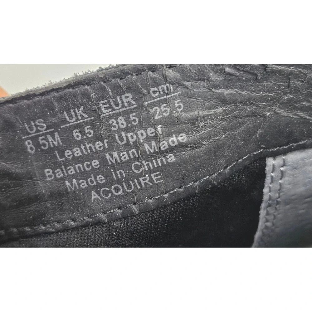 Franco Sarto Acquire Ankle Bootie Boots Womens‎ Size 8.5M Black Leather Lace Up